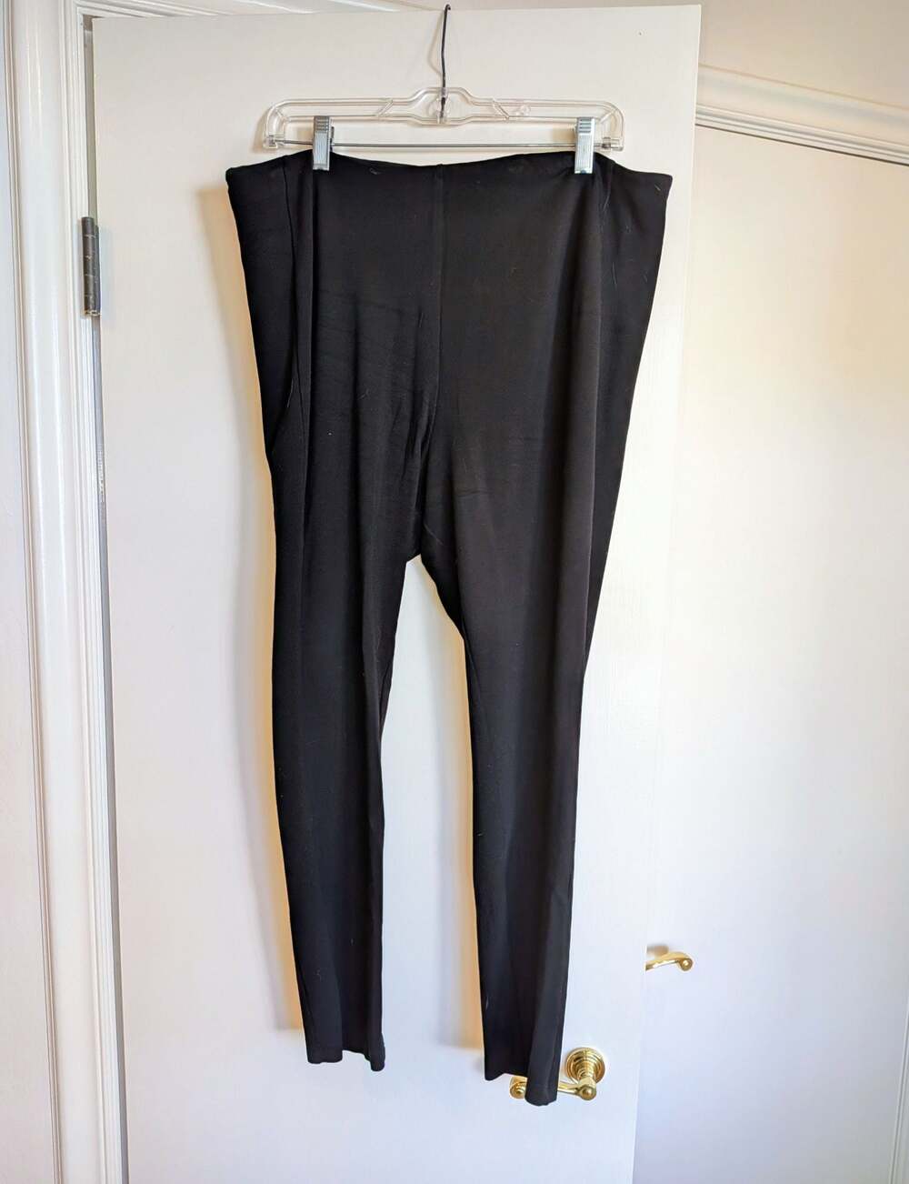 Molly + Isadora Women's Black Slim Fit Trousers Size 2X